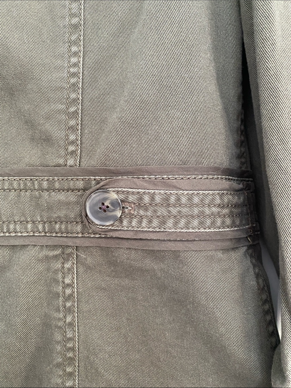 LOFT Olive Green Utility Jacket with Flap Pockets Size Medium Petite NWT - Picture 6 of 9
